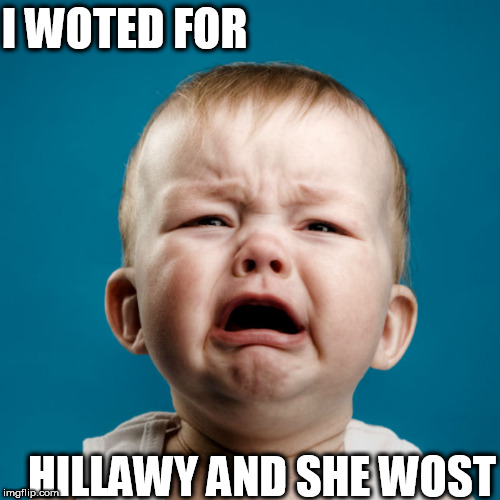 I WOTED FOR HILLAWY AND SHE WOST | made w/ Imgflip meme maker