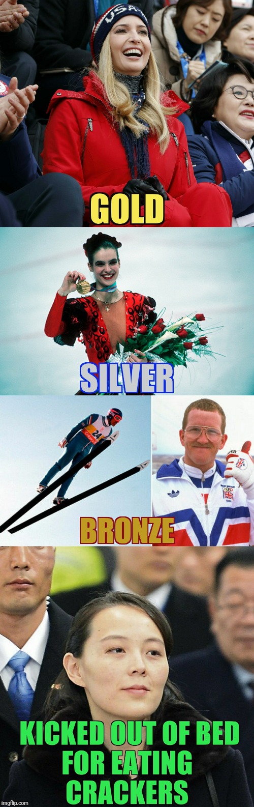 ALL-TIME WINTER OLYMPICS HOTNESS MEDAL AWARDS | image tagged in olympics,2018 olympics,winter olympics,ivanka trump,north korea,kim jong un | made w/ Imgflip meme maker
