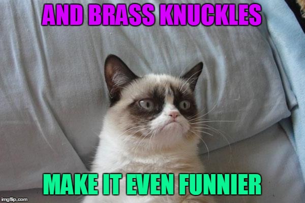 AND BRASS KNUCKLES MAKE IT EVEN FUNNIER | made w/ Imgflip meme maker