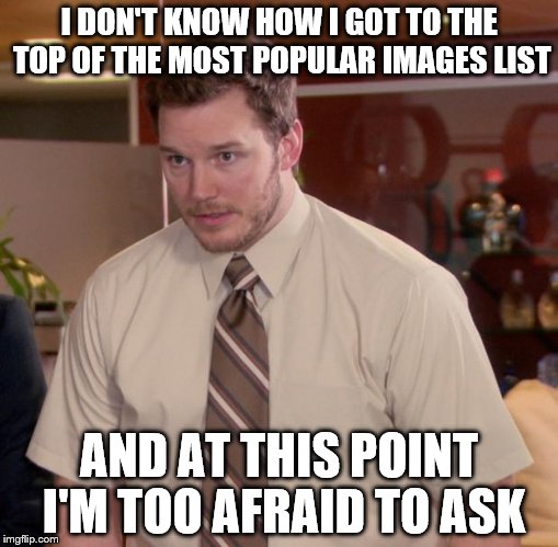 Afraid To Ask Andy | I DON'T KNOW HOW I GOT TO THE TOP OF THE MOST POPULAR IMAGES LIST; AND AT THIS POINT I'M TOO AFRAID TO ASK | image tagged in memes,afraid to ask andy | made w/ Imgflip meme maker