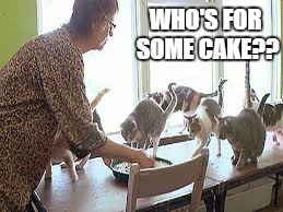 WHO'S FOR SOME CAKE?? | made w/ Imgflip meme maker