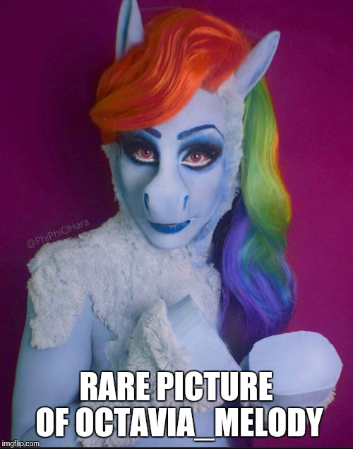 Came across this pic and couldn't resist :-)  |  RARE PICTURE OF OCTAVIA_MELODY | image tagged in jbmemegeek,octavia_melody,my little pony,bronies,ponies | made w/ Imgflip meme maker