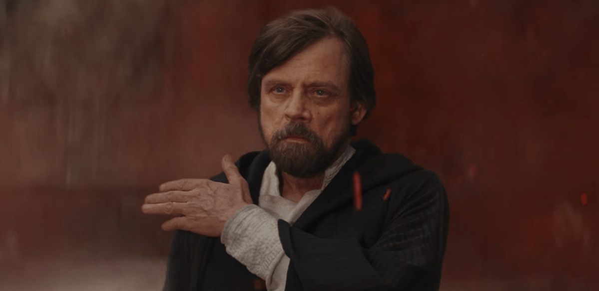 Luke Skywalker dust-off Last Jedi Battle of Crait Blank Meme Template