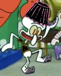 lamp shade squidward Blank Meme Template