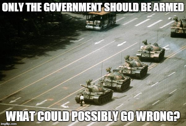 Only The Government | ONLY THE GOVERNMENT SHOULD BE ARMED; WHAT COULD POSSIBLY GO WRONG? | image tagged in 2nd amendment,nra | made w/ Imgflip meme maker