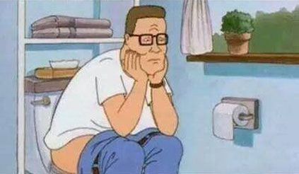 constipated hank hill toilet Blank Meme Template