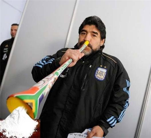 High Quality Maradona on Coca Blank Meme Template