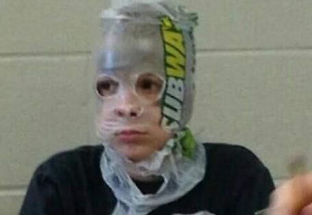 Subway Bag Kid Blank Meme Template