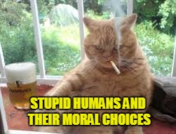 STUPID HUMANS AND THEIR MORAL CHOICES | made w/ Imgflip meme maker