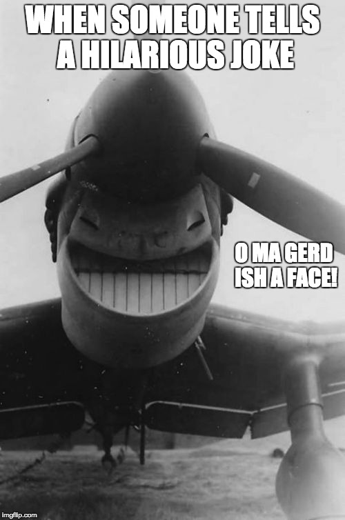 ? | WHEN SOMEONE TELLS A HILARIOUS JOKE; O MA GERD ISH A FACE! | image tagged in stuka,memes,hilarious,ww2 | made w/ Imgflip meme maker