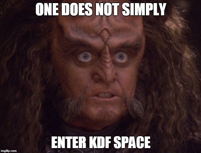 ONE DOES NOT SIMPLY; ENTER KDF SPACE | made w/ Imgflip meme maker