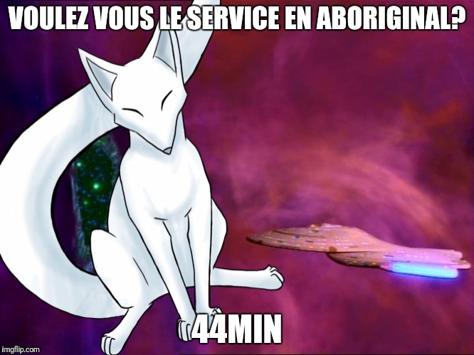 VOULEZ VOUS LE SERVICE EN ABORIGINAL? 44MIN | made w/ Imgflip meme maker