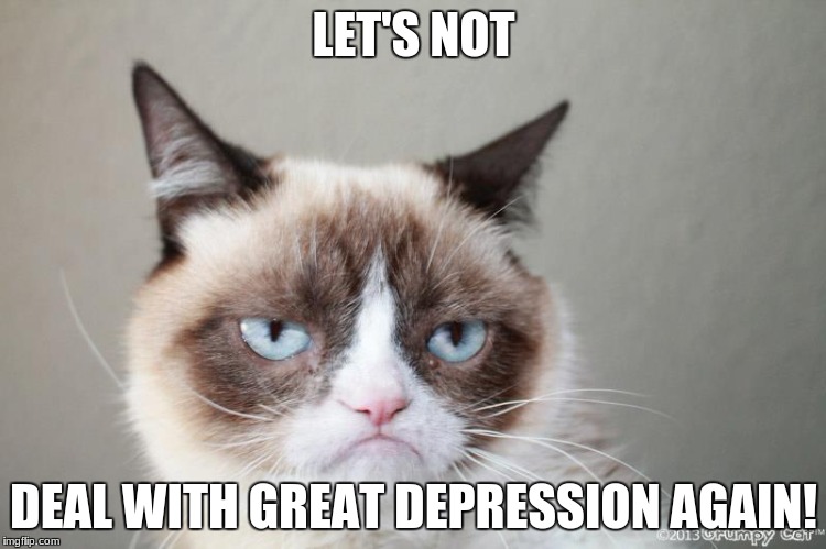 Great Depression  | LET'S NOT; DEAL WITH GREAT DEPRESSION AGAIN! | image tagged in great depression | made w/ Imgflip meme maker