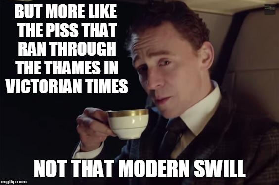 BUT MORE LIKE THE PISS THAT RAN THROUGH THE THAMES IN VICTORIAN TIMES NOT THAT MODERN SWILL | made w/ Imgflip meme maker