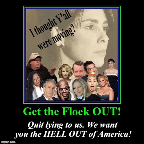 Get the Flock OUT! | image tagged in demotivationals,not funny we're serious,get the flock out of america,liberal liars | made w/ Imgflip demotivational maker