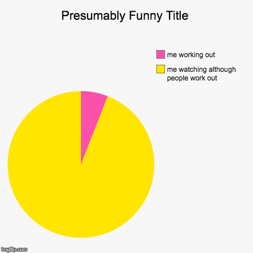 me watching although people work out , me working out | image tagged in funny,pie charts | made w/ Imgflip chart maker