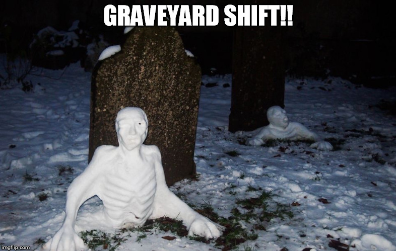GRAVEYARD | GRAVEYARD SHIFT!! | image tagged in graveyard | made w/ Imgflip meme maker