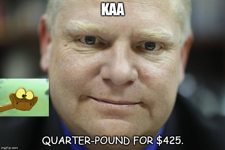 KAA; QUARTER-POUND FOR $425. | made w/ Imgflip meme maker