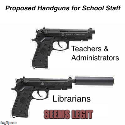 SHHHH! | SEEMS LEGIT | image tagged in gun control,school shooting | made w/ Imgflip meme maker
