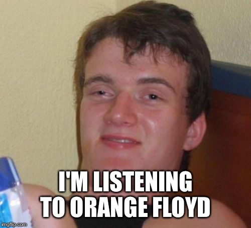 10 Guy Meme | I'M LISTENING TO ORANGE FLOYD | image tagged in memes,10 guy | made w/ Imgflip meme maker