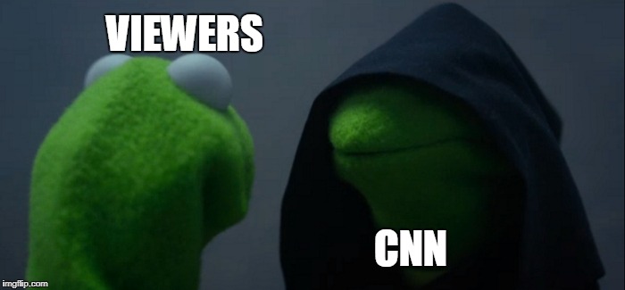 Evil Kermit Meme | VIEWERS CNN | image tagged in memes,evil kermit | made w/ Imgflip meme maker