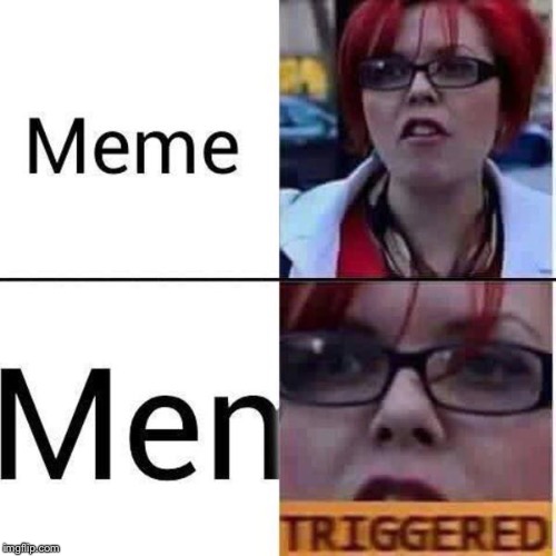 :) | image tagged in memes,triggered,triggered feminist | made w/ Imgflip meme maker