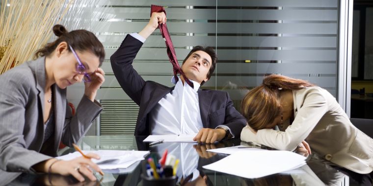 High Quality Bored Guy in Meeting Blank Meme Template