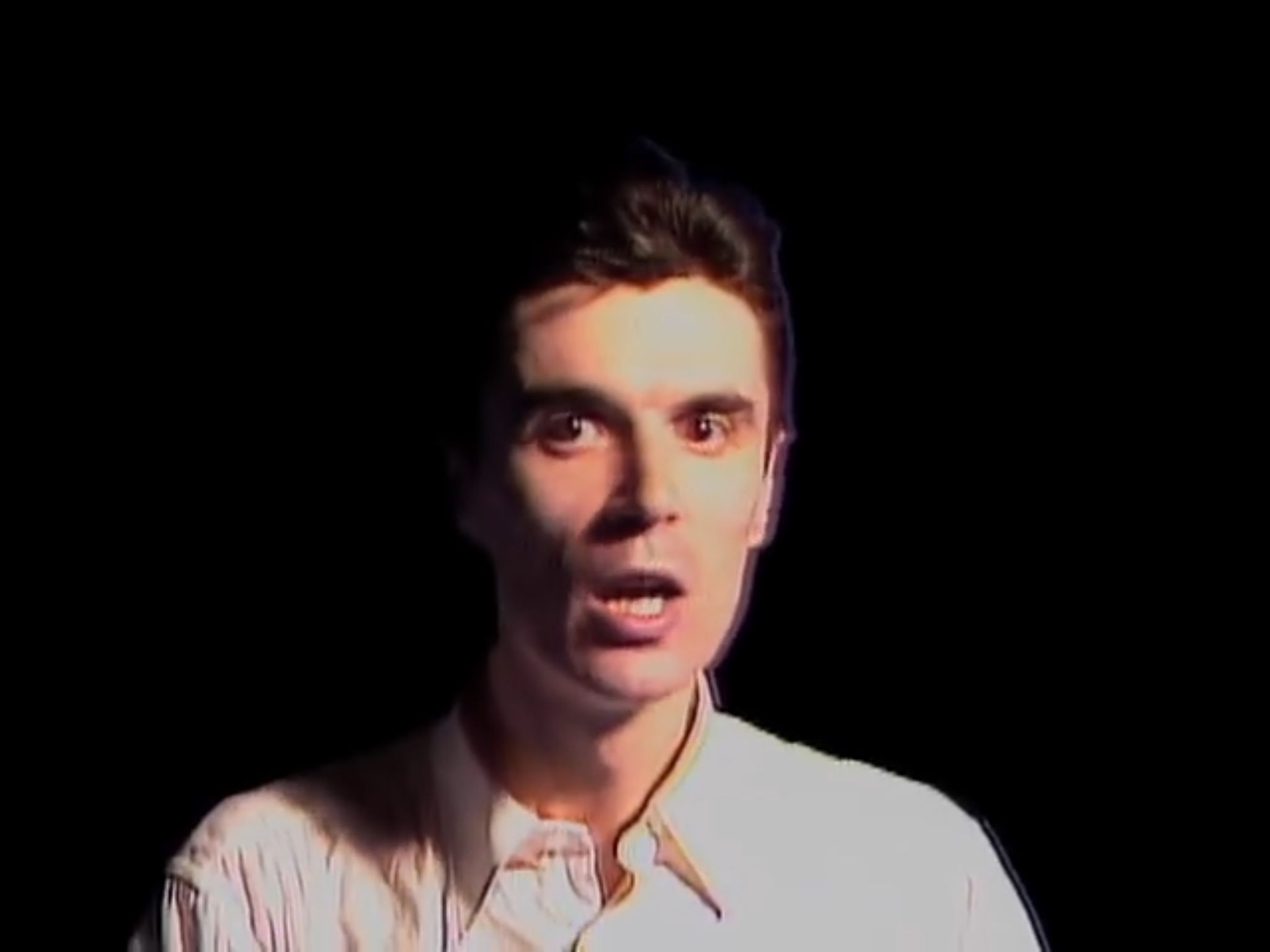 High Quality Shocked person talking heads once in a lifetime Blank Meme Template