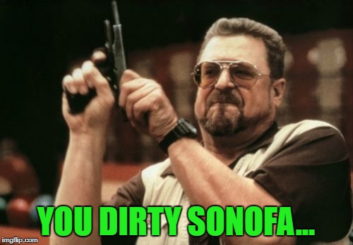 Am I The Only One Around Here Meme | YOU DIRTY SONOFA... | image tagged in memes,am i the only one around here | made w/ Imgflip meme maker