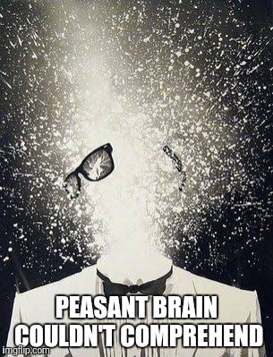 PEASANT BRAIN COULDN'T COMPREHEND | made w/ Imgflip meme maker