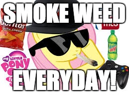 MLG Pony | SMOKE WEED; EVERYDAY! | image tagged in mlg pony | made w/ Imgflip meme maker