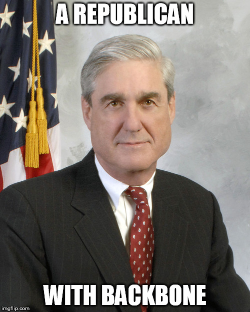 Robert Mueller | A REPUBLICAN; WITH BACKBONE | image tagged in robert mueller | made w/ Imgflip meme maker
