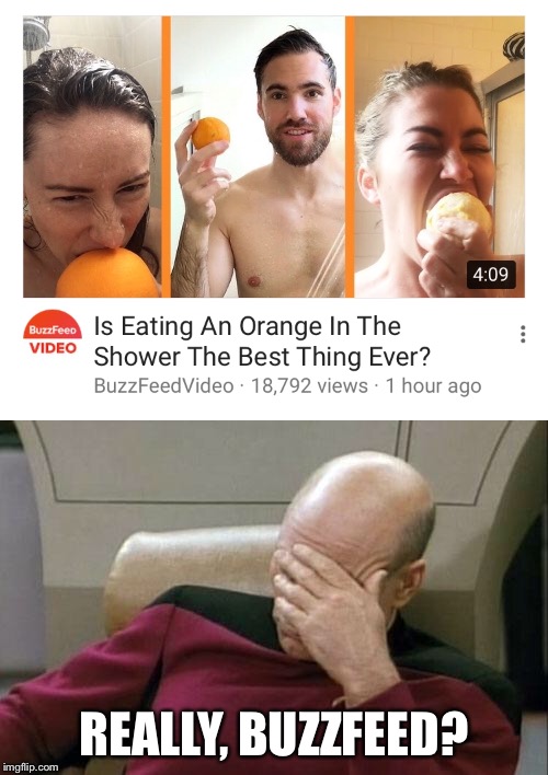 REALLY, BUZZFEED? | image tagged in memes,captain picard facepalm,buzzfeed,screenshot,youtube | made w/ Imgflip meme maker