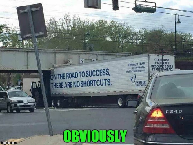 It's ironic | OBVIOUSLY | image tagged in truck,bridge,pipe_picasso | made w/ Imgflip meme maker