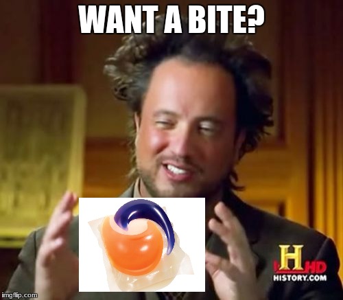 Ancient Aliens | WANT A BITE? | image tagged in memes,ancient aliens | made w/ Imgflip meme maker
