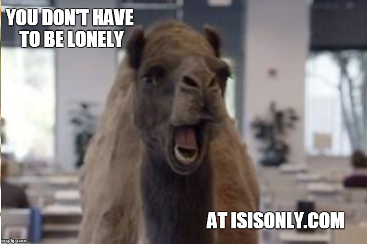 YOU DON'T HAVE TO BE LONELY AT ISISONLY.COM | made w/ Imgflip meme maker