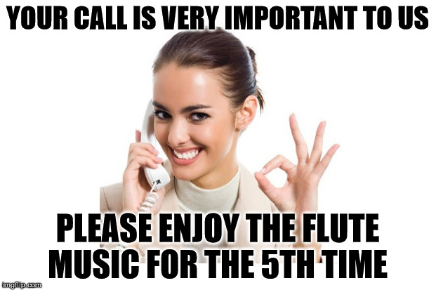 High Value Customers | YOUR CALL IS VERY IMPORTANT TO US; PLEASE ENJOY THE FLUTE MUSIC FOR THE 5TH TIME | image tagged in tech support,customer service,customer service reps be like,on hold,vip,stuck on hold | made w/ Imgflip meme maker