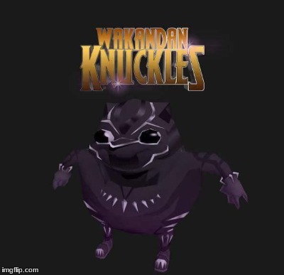 wakandan knuckles | image tagged in de wae,ugandan knuckles,wakandan knuckles,black panther | made w/ Imgflip meme maker