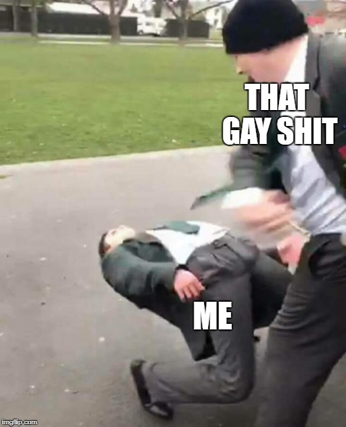 that gay shit & me | THAT GAY SHIT; ME | image tagged in that gay shit  me | made w/ Imgflip meme maker