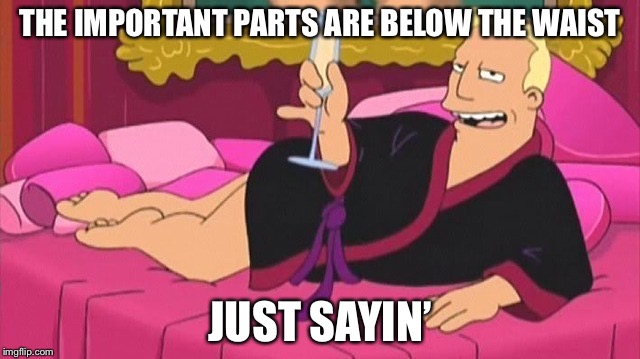 THE IMPORTANT PARTS ARE BELOW THE WAIST JUST SAYIN’ | made w/ Imgflip meme maker