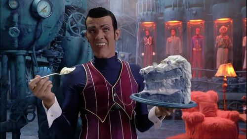 High Quality Robbie Rotten With Cake Blank Meme Template