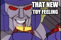 True collector. | THAT NEW; TOY FEELING | image tagged in transformers | made w/ Imgflip meme maker