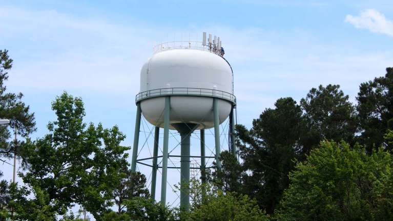 High Quality Water tower city Blank Meme Template
