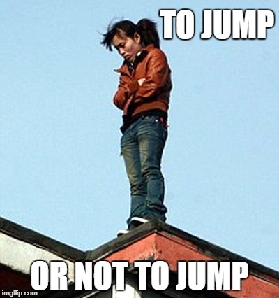 TO JUMP OR NOT TO JUMP | made w/ Imgflip meme maker