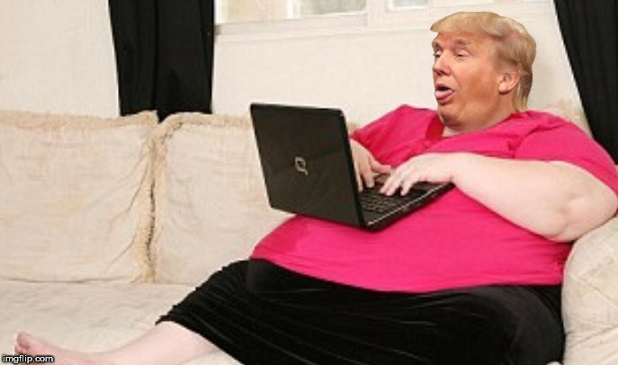 image tagged in trump,twitter,dear diary,fat lady,laptop,twitler | made w/ Imgflip meme maker