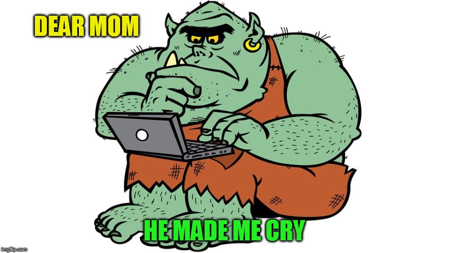 Troll | DEAR MOM HE MADE ME CRY | image tagged in troll | made w/ Imgflip meme maker