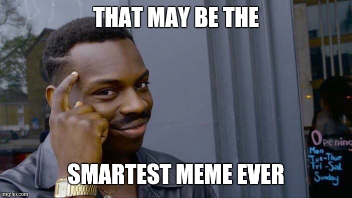 Roll Safe Think About It Meme | THAT MAY BE THE SMARTEST MEME EVER | image tagged in memes,roll safe think about it | made w/ Imgflip meme maker