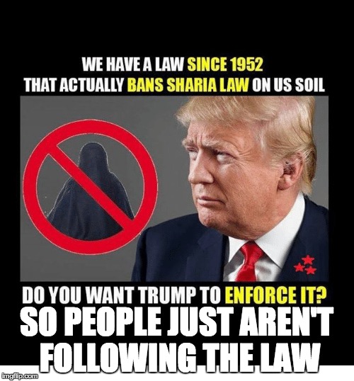 SO PEOPLE JUST AREN'T FOLLOWING THE LAW | made w/ Imgflip meme maker