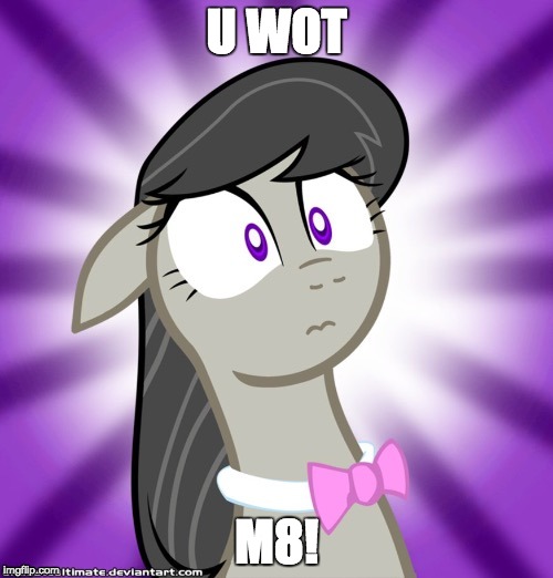 Shocked Octavia Melody | U WOT; M8! | image tagged in shocked octavia melody | made w/ Imgflip meme maker