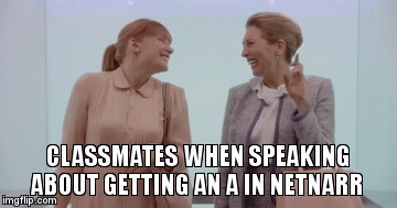 fingers crossed | CLASSMATES WHEN SPEAKING ABOUT GETTING AN A IN NETNARR | image tagged in gifs | made w/ Imgflip video-to-gif maker